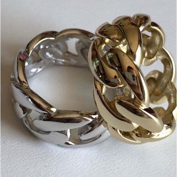 Gold Chain link ring - Picture 1 of 3